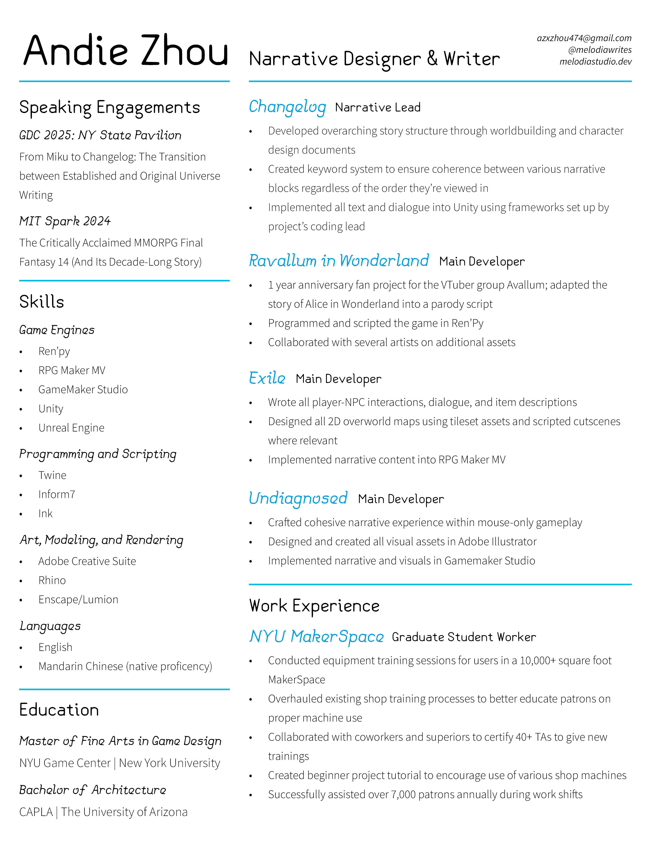 resume