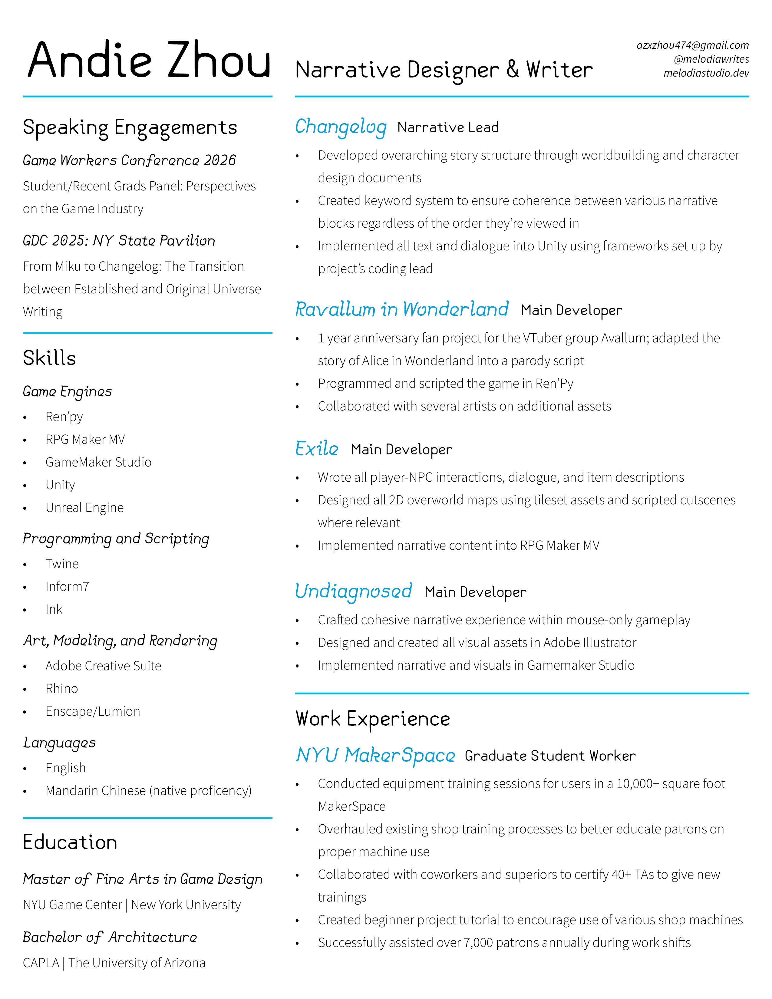 resume
