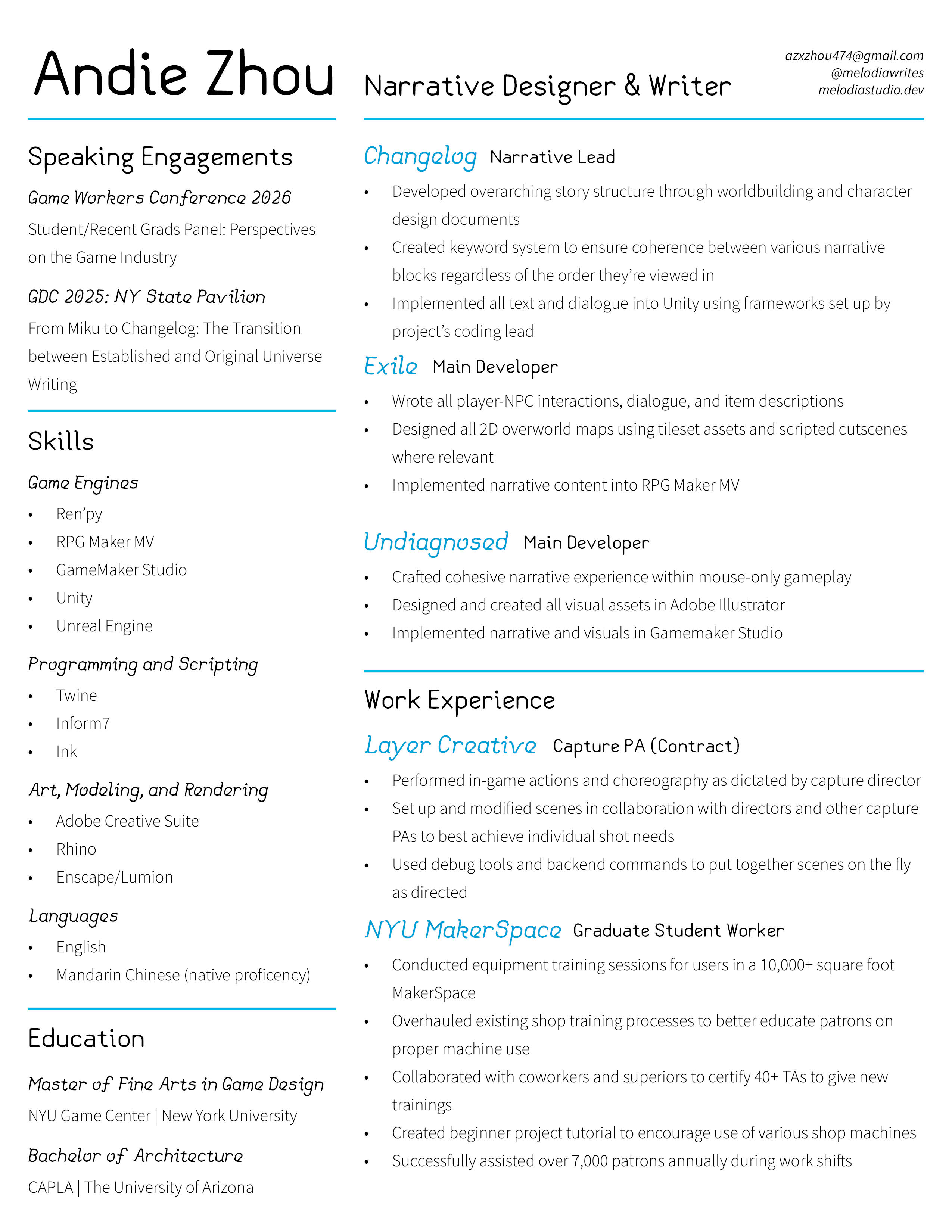 resume